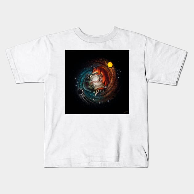 The Fox & The Racoon Kids T-Shirt by visionarysea